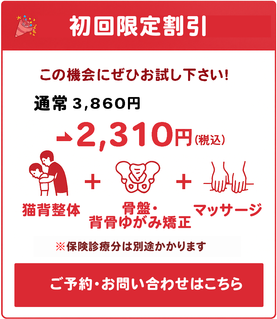 猫背整体 初回限定割引