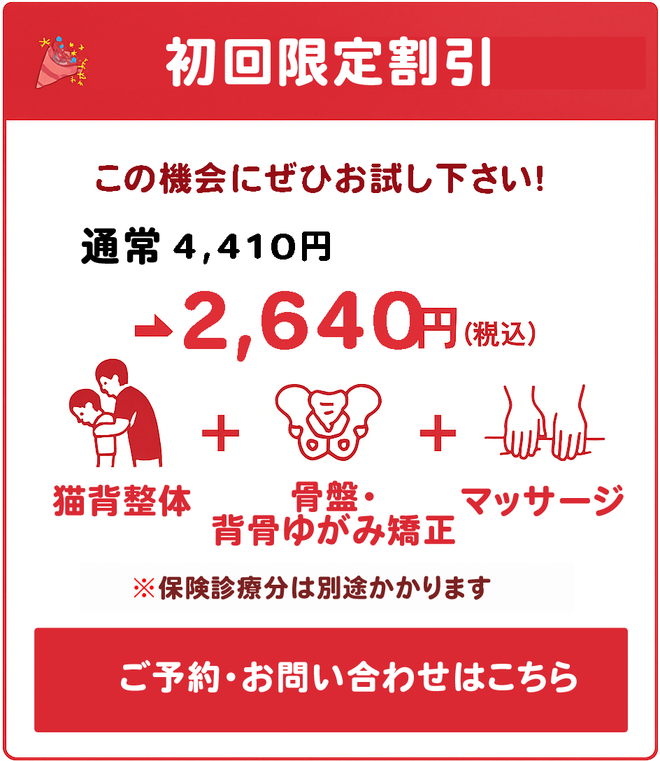 猫背整体 初回限定割引