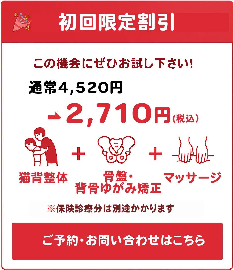 猫背整体 初回限定割引