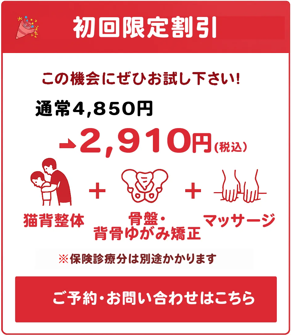 猫背整体 初回限定割引