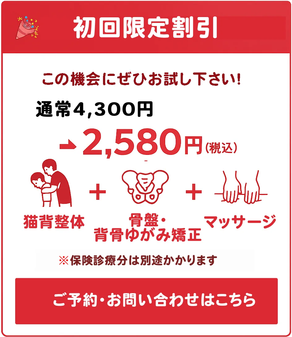 猫背整体 初回限定割引